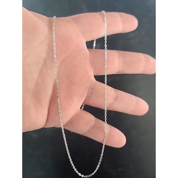 925 Sterling Silver Adjustable Chain Necklace Vintage - Picture 4 of 10